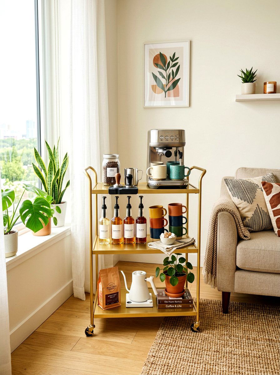 Small Apartment Coffee Cart - 30 home cafe ideas