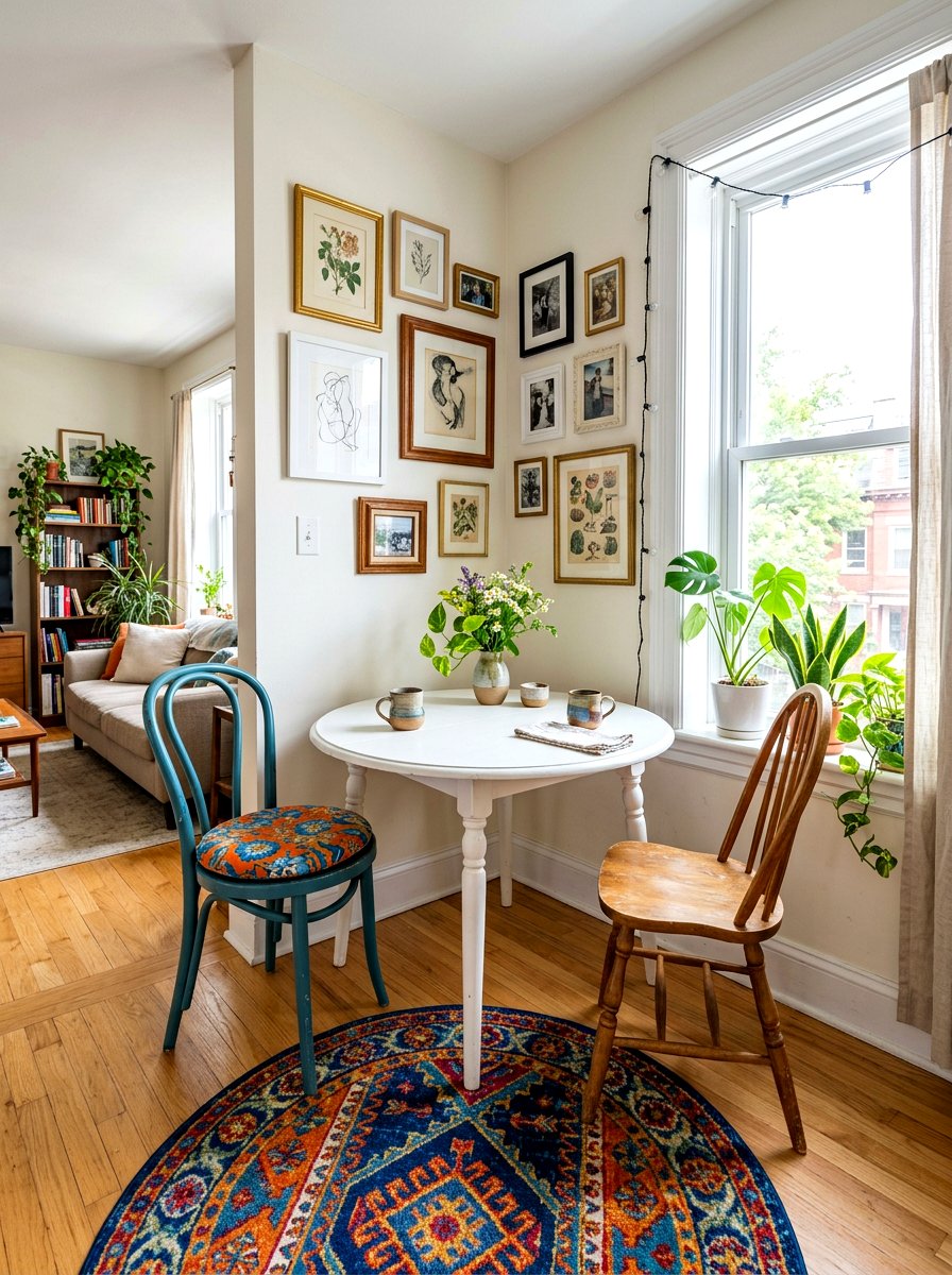 Small Apartment Compact Eclectic Nook - 30 eclectic dining room ideas