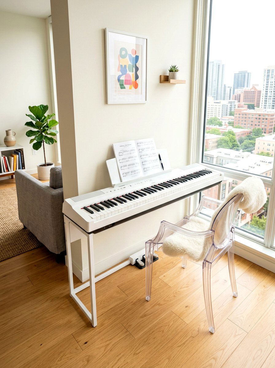 Small Apartment Digital Piano - 30 piano corner ideas