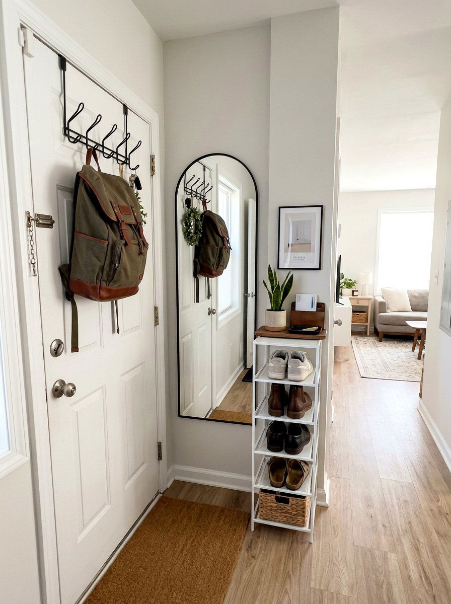 Small Apartment Entryway - 30 backpack drop zone ideas