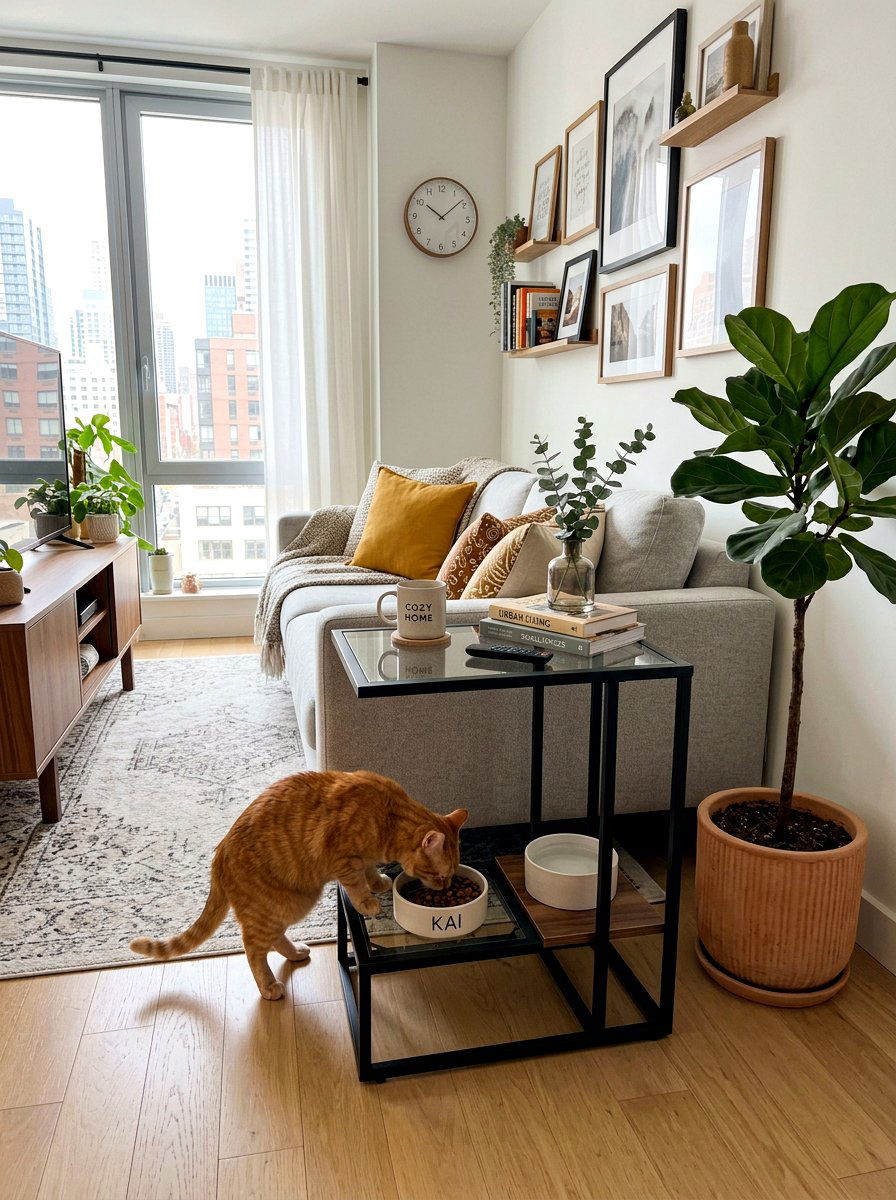 Small Apartment Pet Feeding Corner - 30 pet feeding station ideas