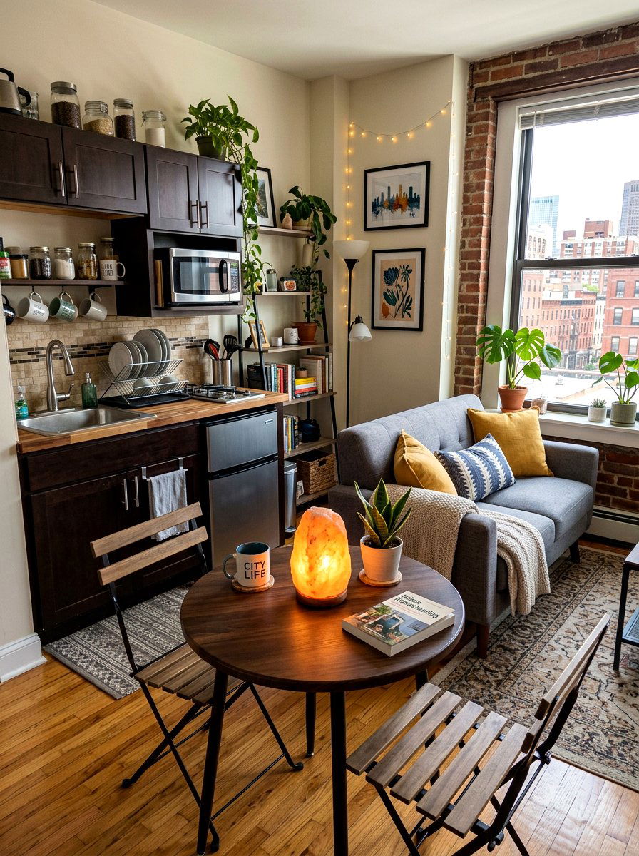 Small Apartment Salt Lamp - 30 salt lamp corner ideas