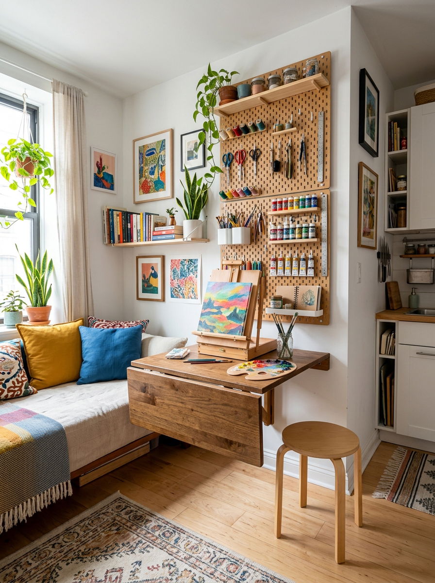Small Apartment Studio - 30 painting studio ideas