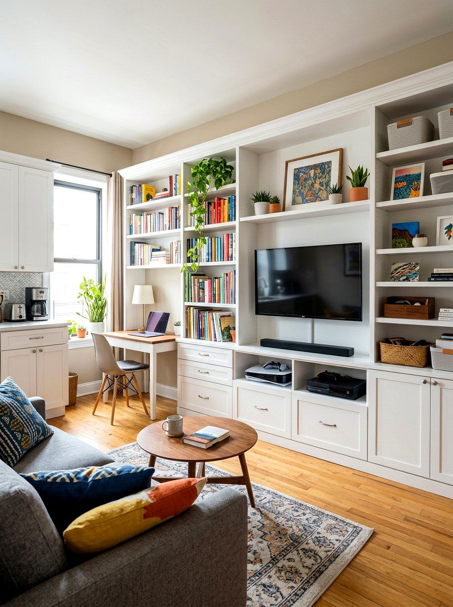 Small Apartment Wall Storage - 30 built in bookshelf ideas