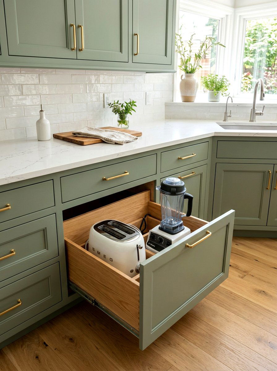 Small Appliance Drawer - 30 deep drawer storage ideas