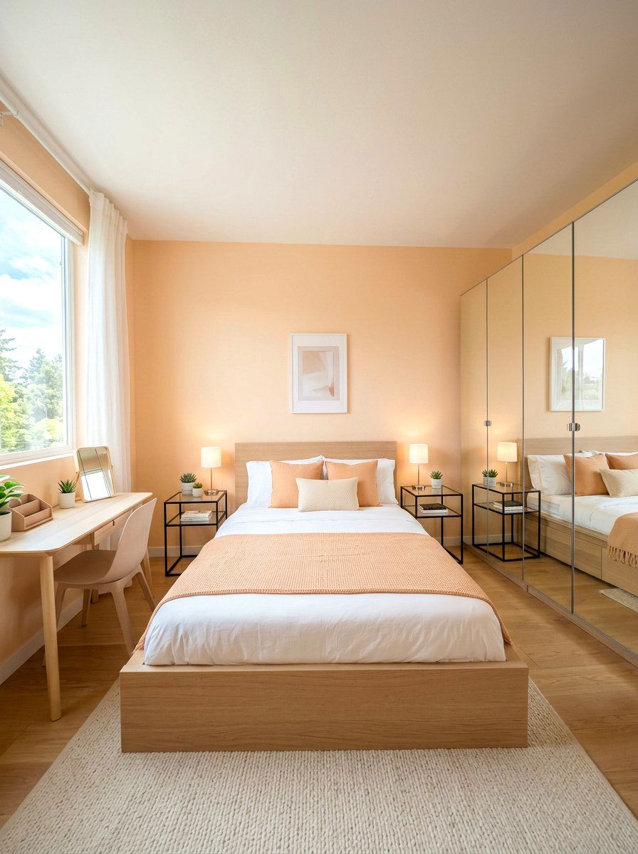 Small Apricot Bedroom - 30 apricot bedroom ideas