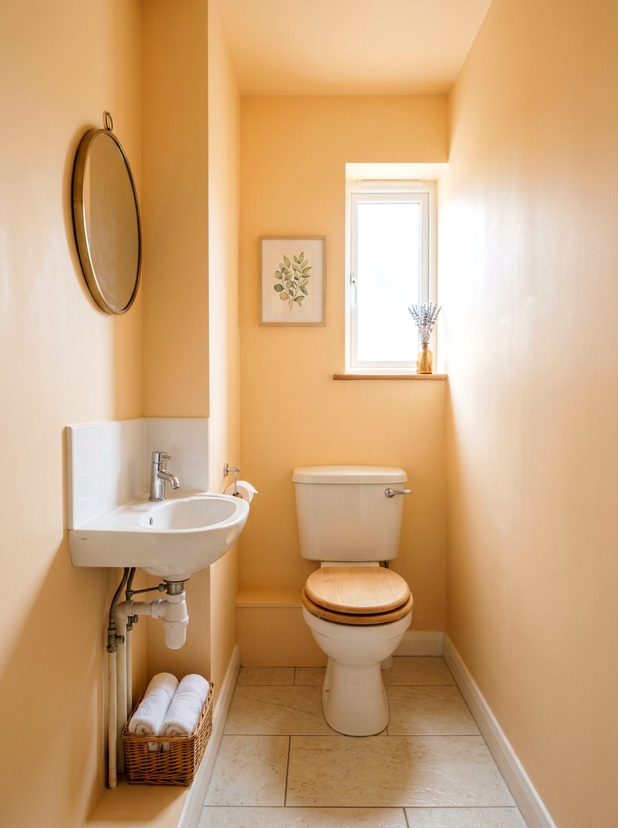 Small Apricot Powder Room - 30 apricot powder room ideas