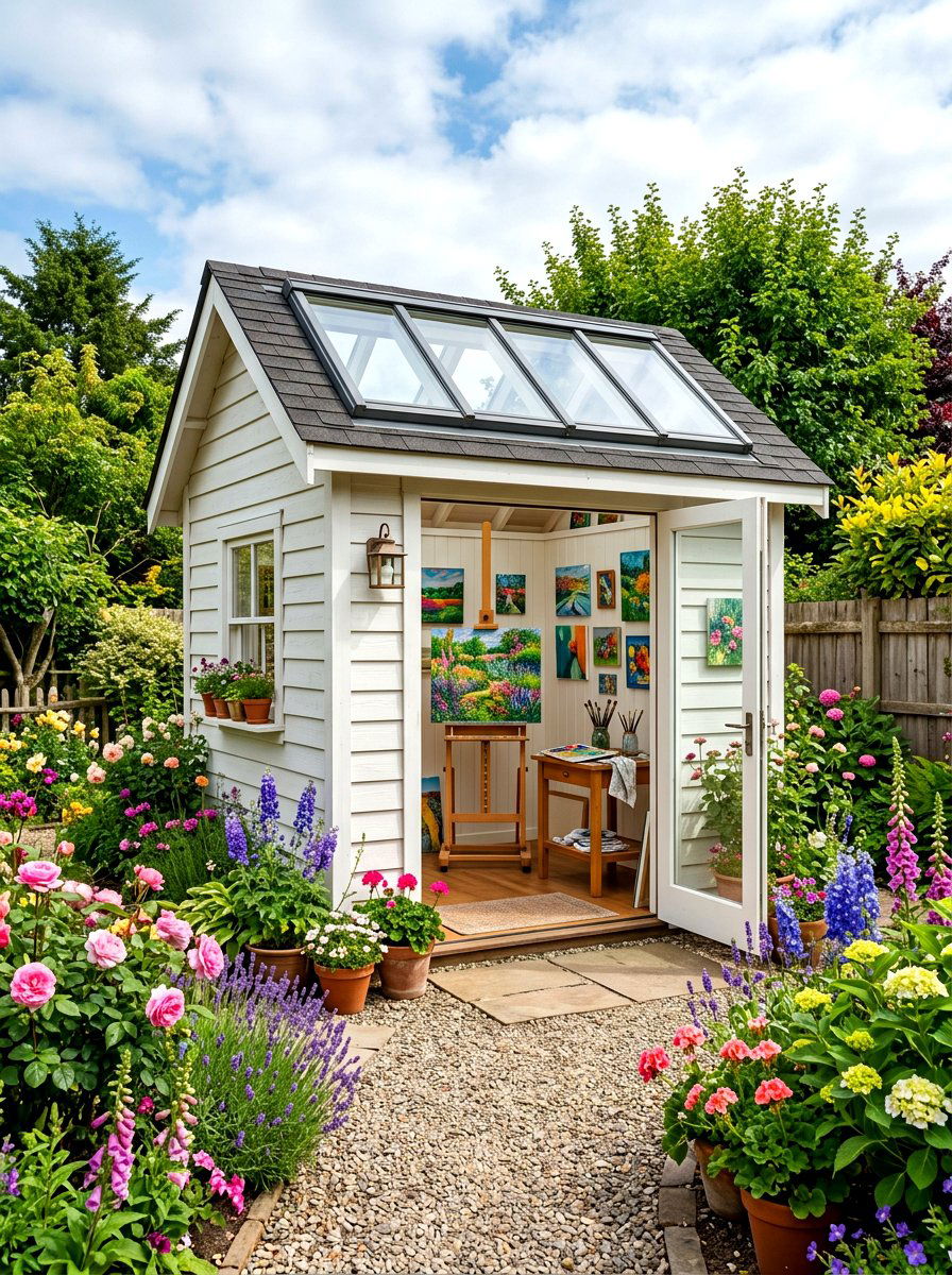 Small Art Studio Shed - 30 backyard studio shed ideas