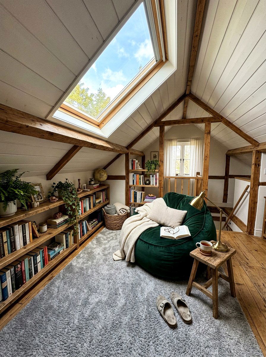 Small Attic Reading Room - 30 reading den ideas