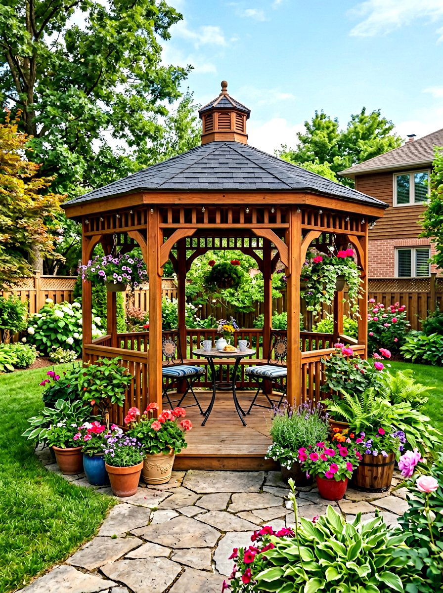 Small Backyard Gazebo - 30 wooden gazebo ideas