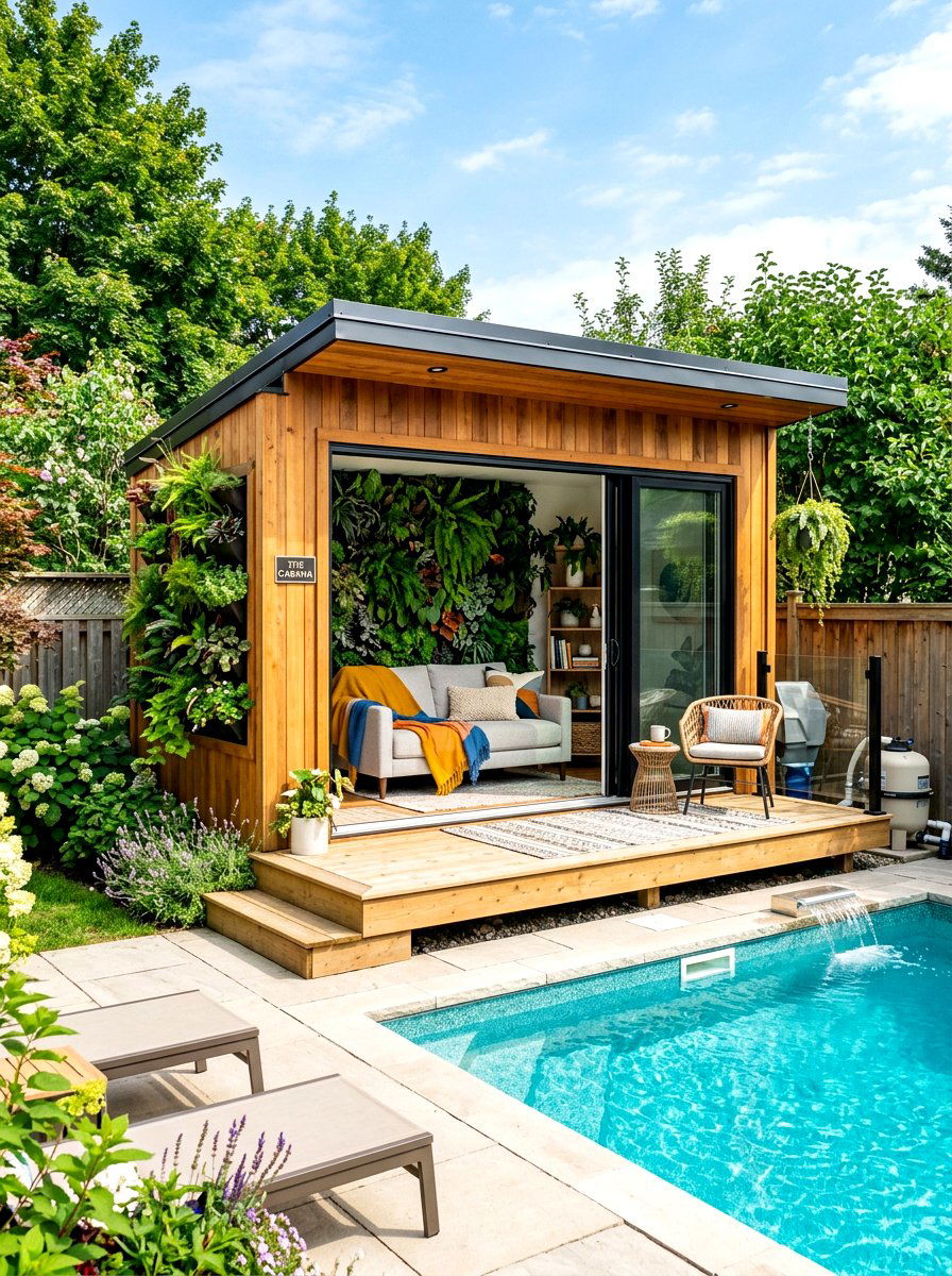 Small Backyard Pool Shed - 30 pool house lounge backyard ideas