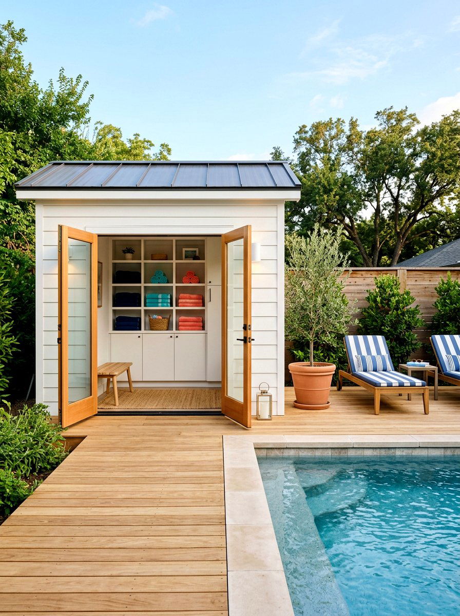 Small Backyard Pool Shed - 30 pool cabana ideas