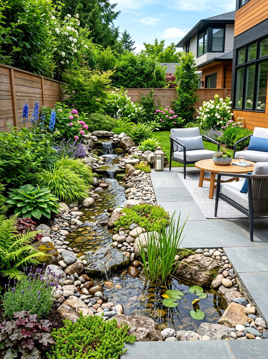 Small Backyard Stream - 30 stream garden ideas