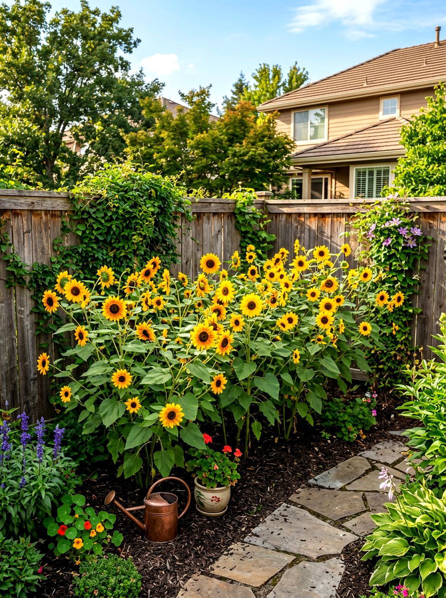 Small Backyard Sunflower Patch - 30 sunflower patch ideas
