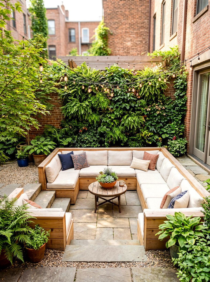 Small Backyard Sunken Patio - 30 conversation pit patio ideas