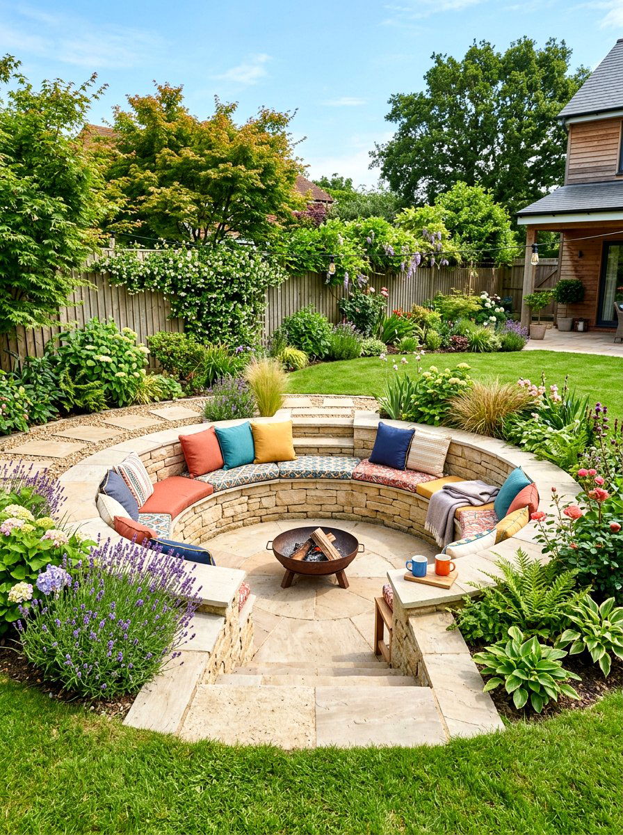 Small Backyard Sunken Pit - 30 conversation pit backyard ideas