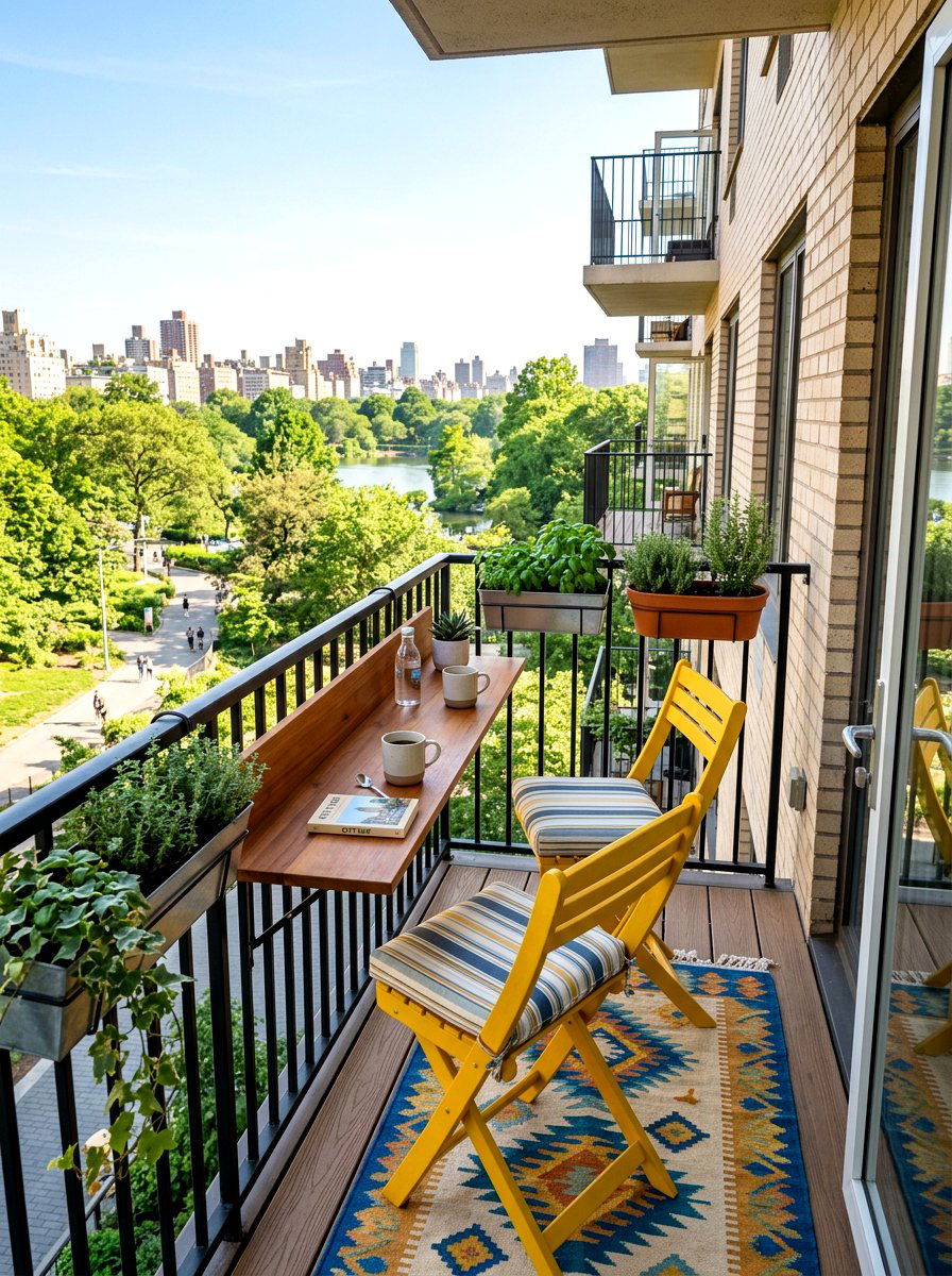 Small Balcony Bar - 30 outdoor bar ideas