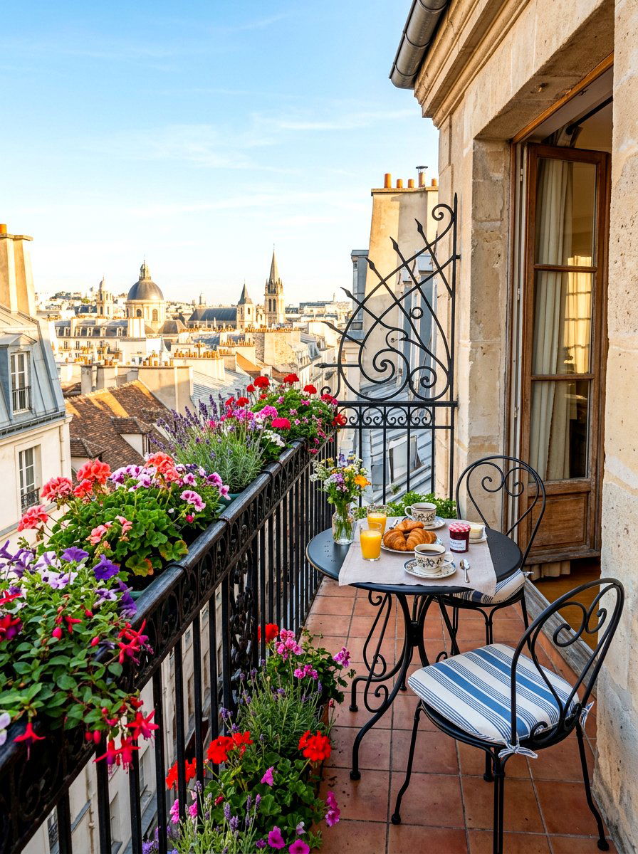 Small Balcony Breakfast Setup - 30 indoor outdoor breakfast room ideas