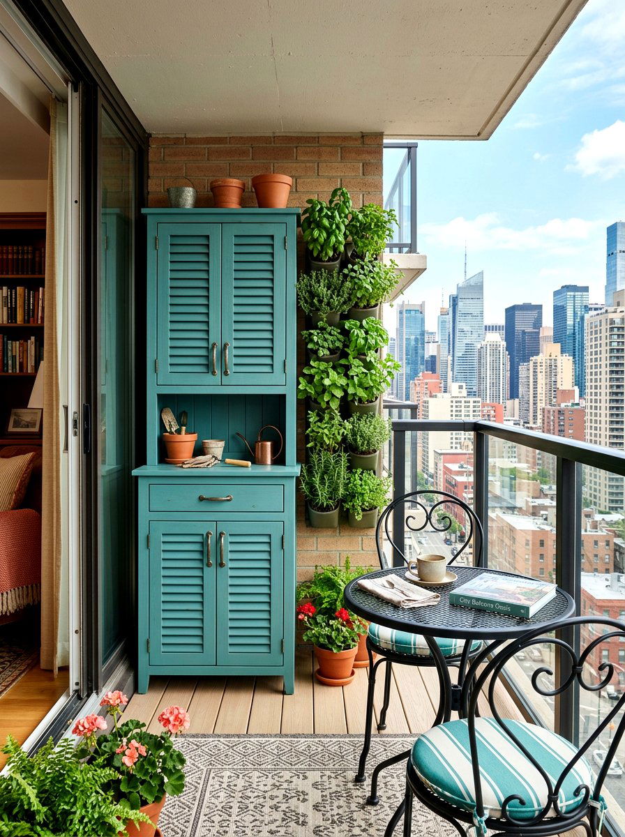 Small Balcony Cabinet - 30 patio storage cabinet ideas