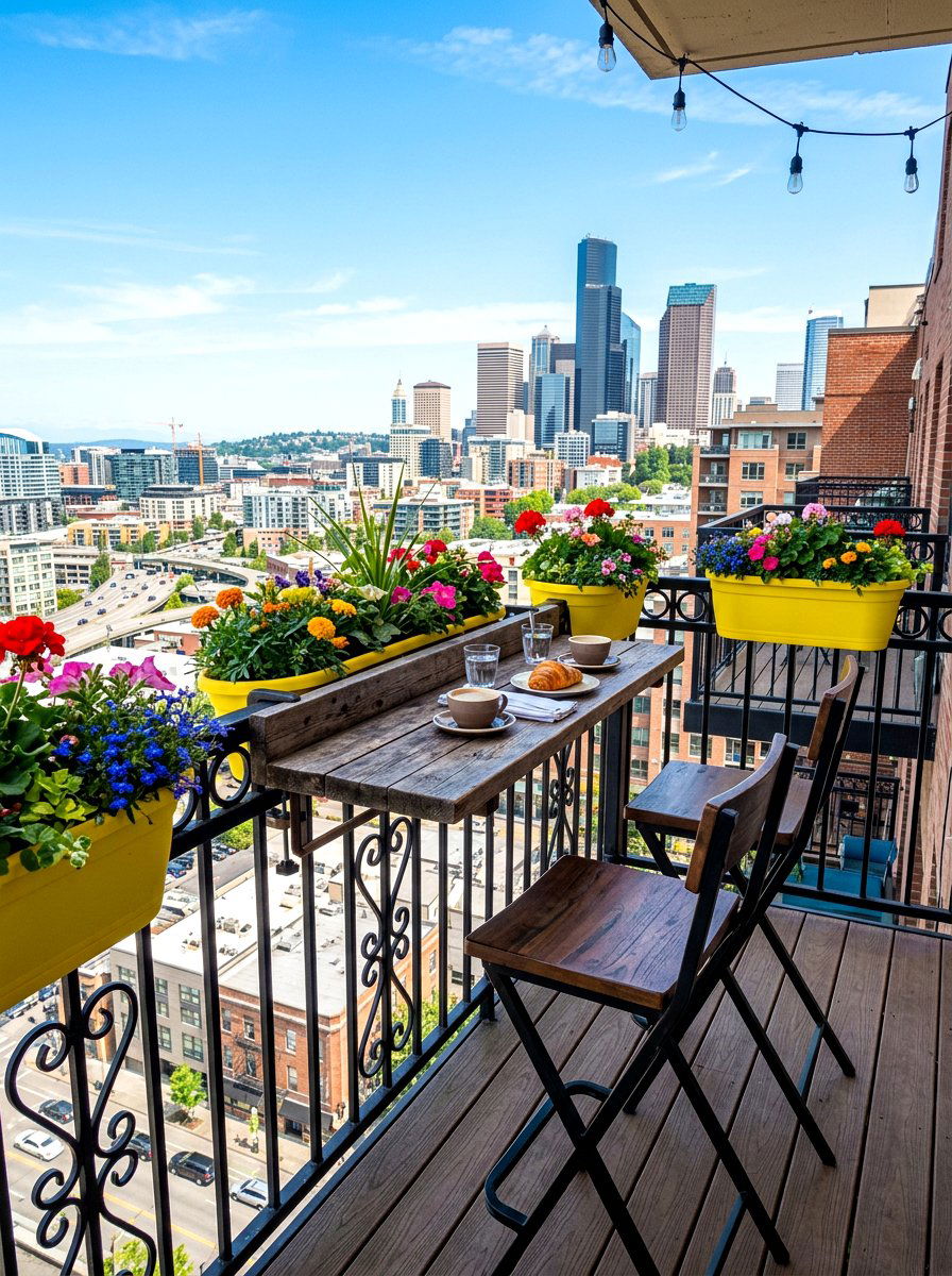 Small Balcony Cafe Table - 30 patio cafe corner ideas