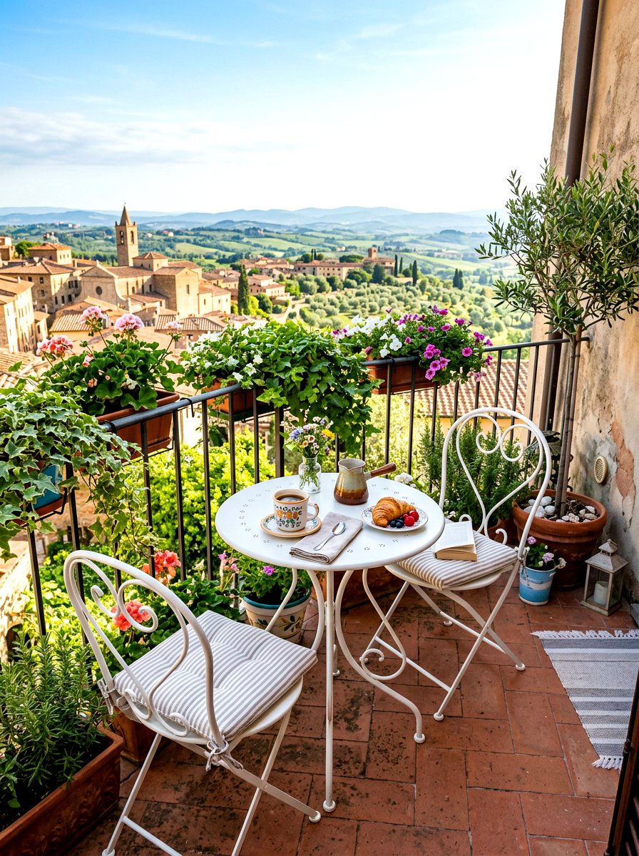Small Balcony Coffee Setup - 30 aesthetic home cafe setup ideas