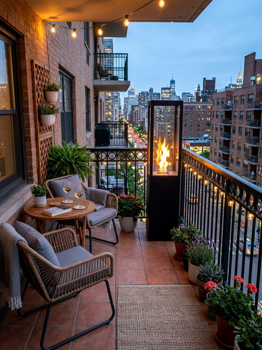 Small Balcony Fire Pit - 30 gas fire pit ideas