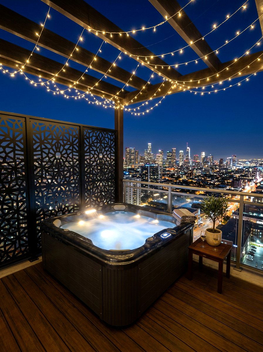 Small Balcony Jacuzzi Nook - 30 spa corner ideas