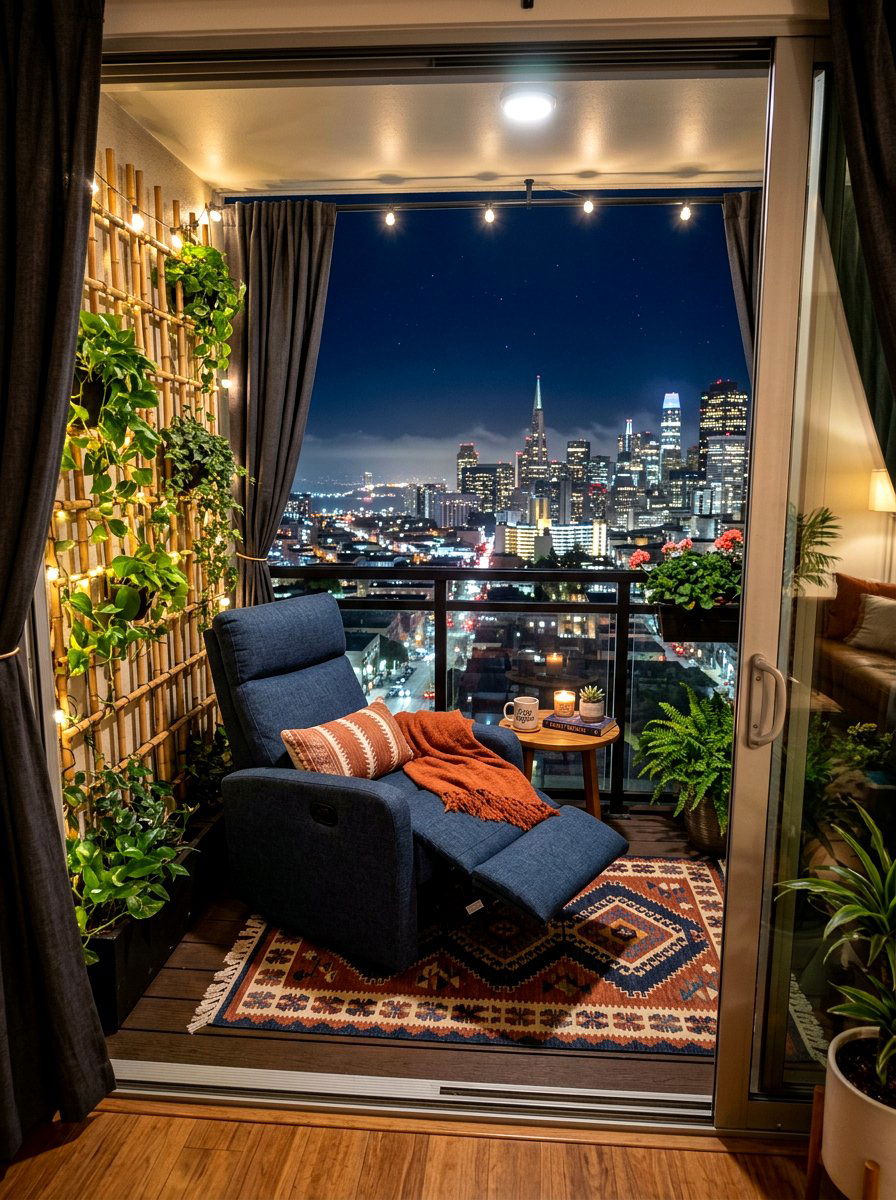 Small Balcony Lounge - 30 stargazing backyard lounge ideas