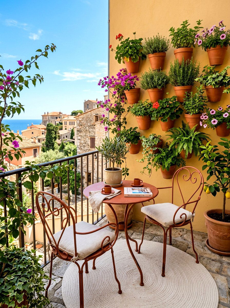 Small Balcony Patio - 30 terracotta and cream patio ideas