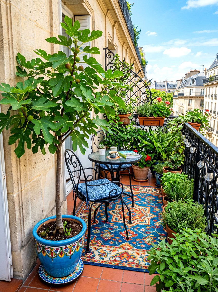 Small Balcony Potted Fig Tree - 30 fig tree patio ideas