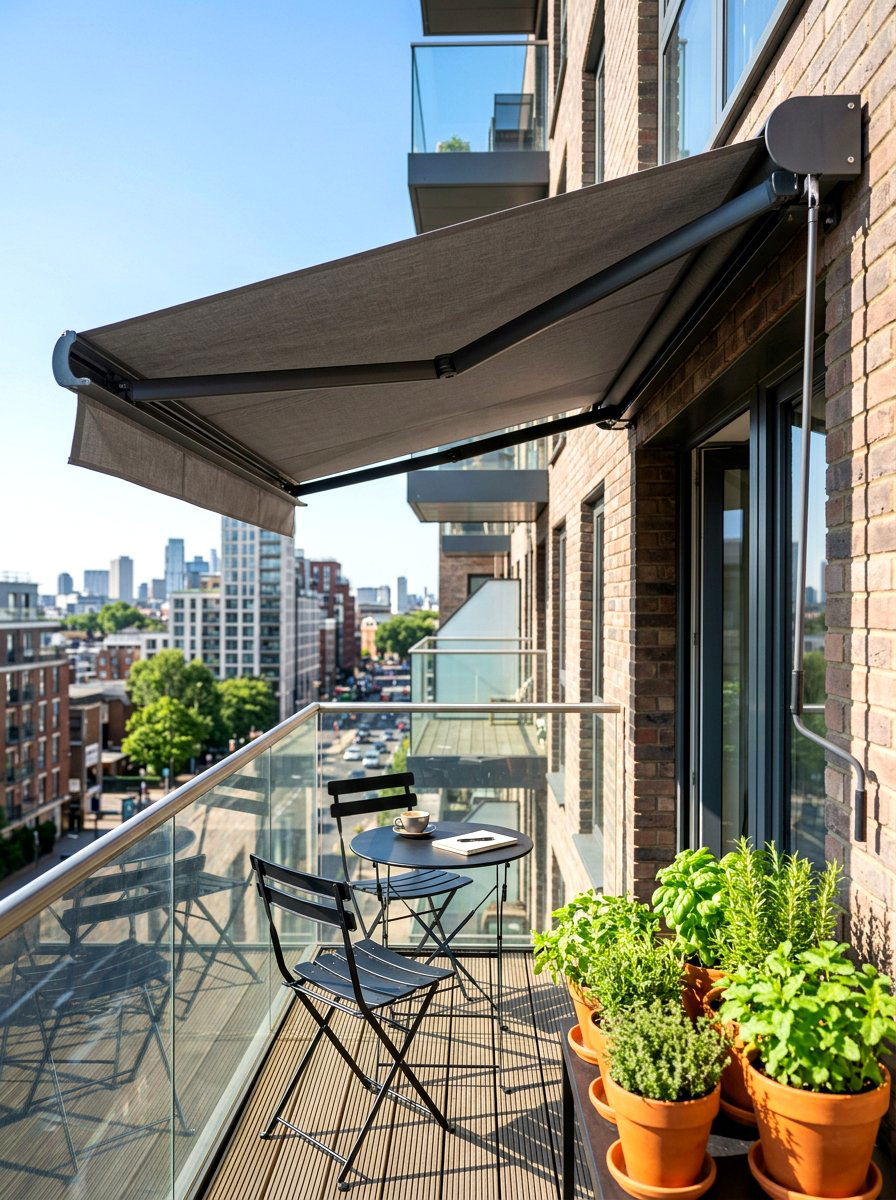 Small Balcony Retractable Awning - 30 retractable awning ideas