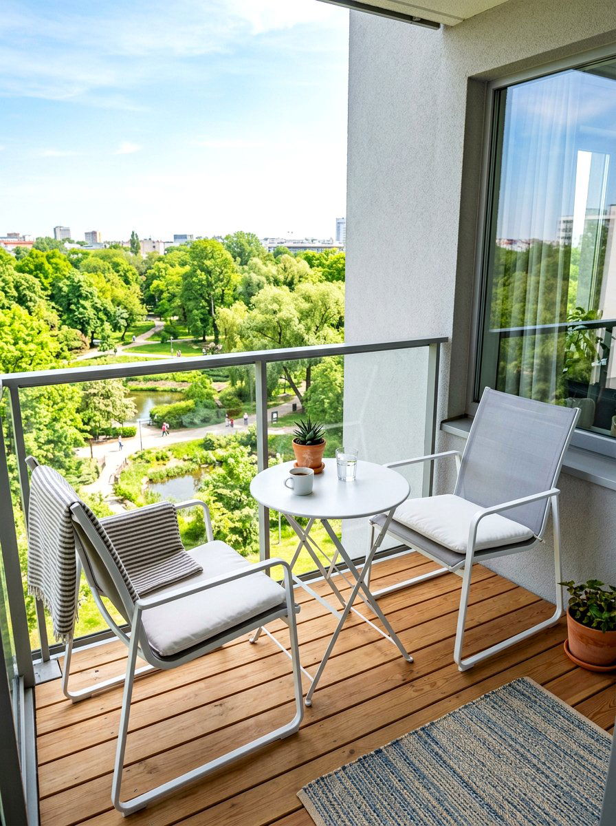 Small Balcony Sling Seating - 30 sling chair patio ideas
