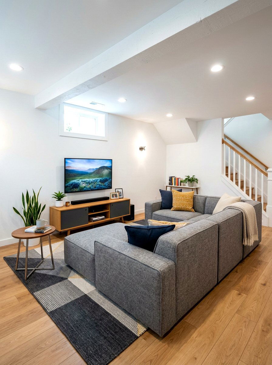 Small Basement Modular Seating - 30 basement family room ideas