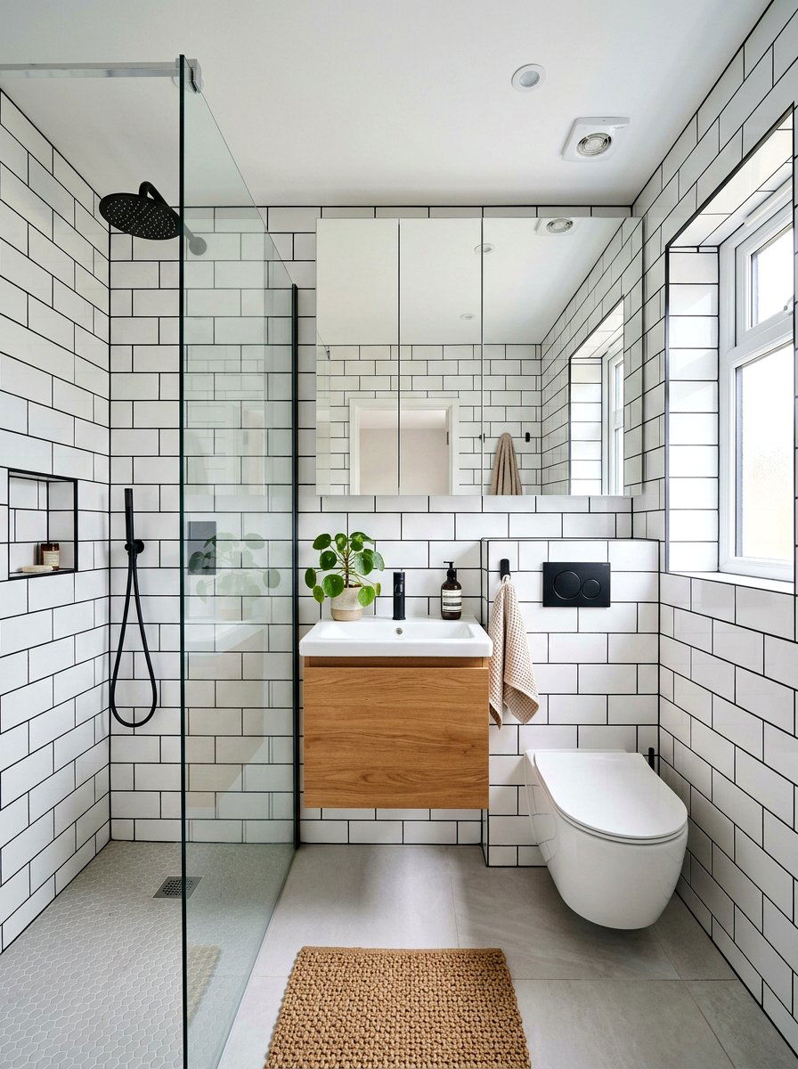 Small Bathroom Dark Grout - 30 dark grout bathroom ideas
