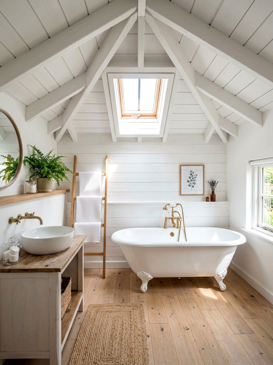 Small Bathroom Skylight - 30 cottage bathroom ideas
