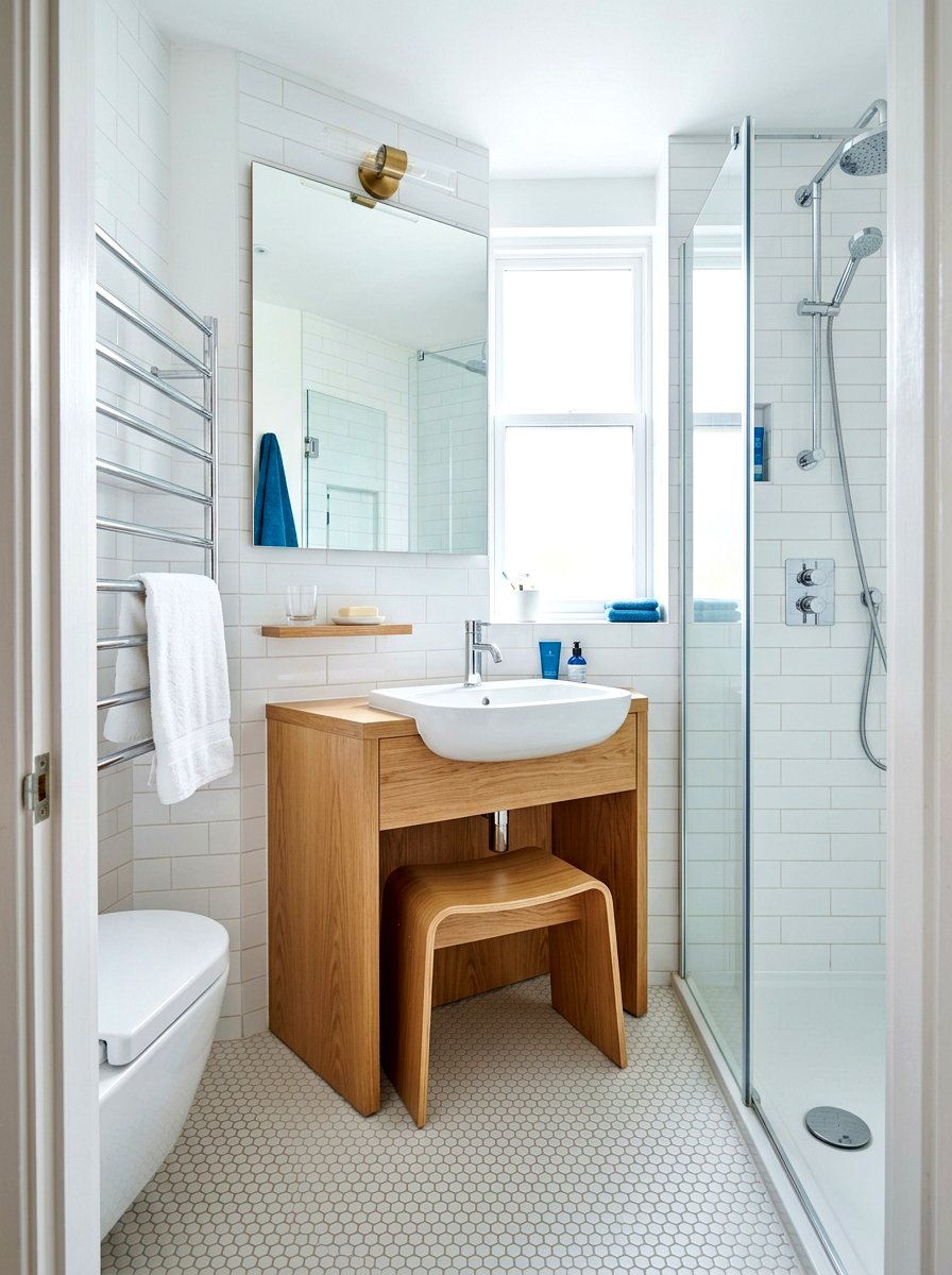 Small Bathroom Stool - 30 vanity stool bathroom ideas