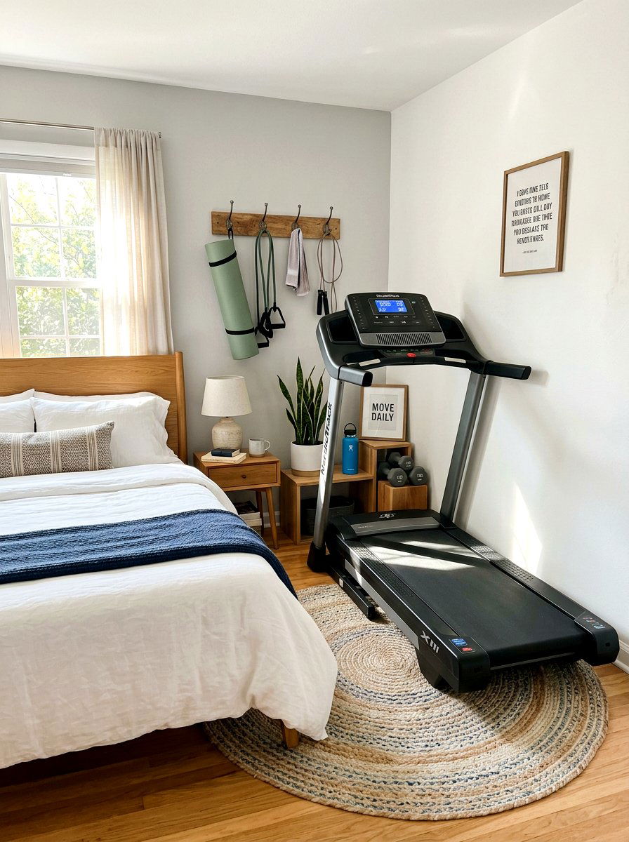 Small Bedroom Gym - 30 treadmill room ideas