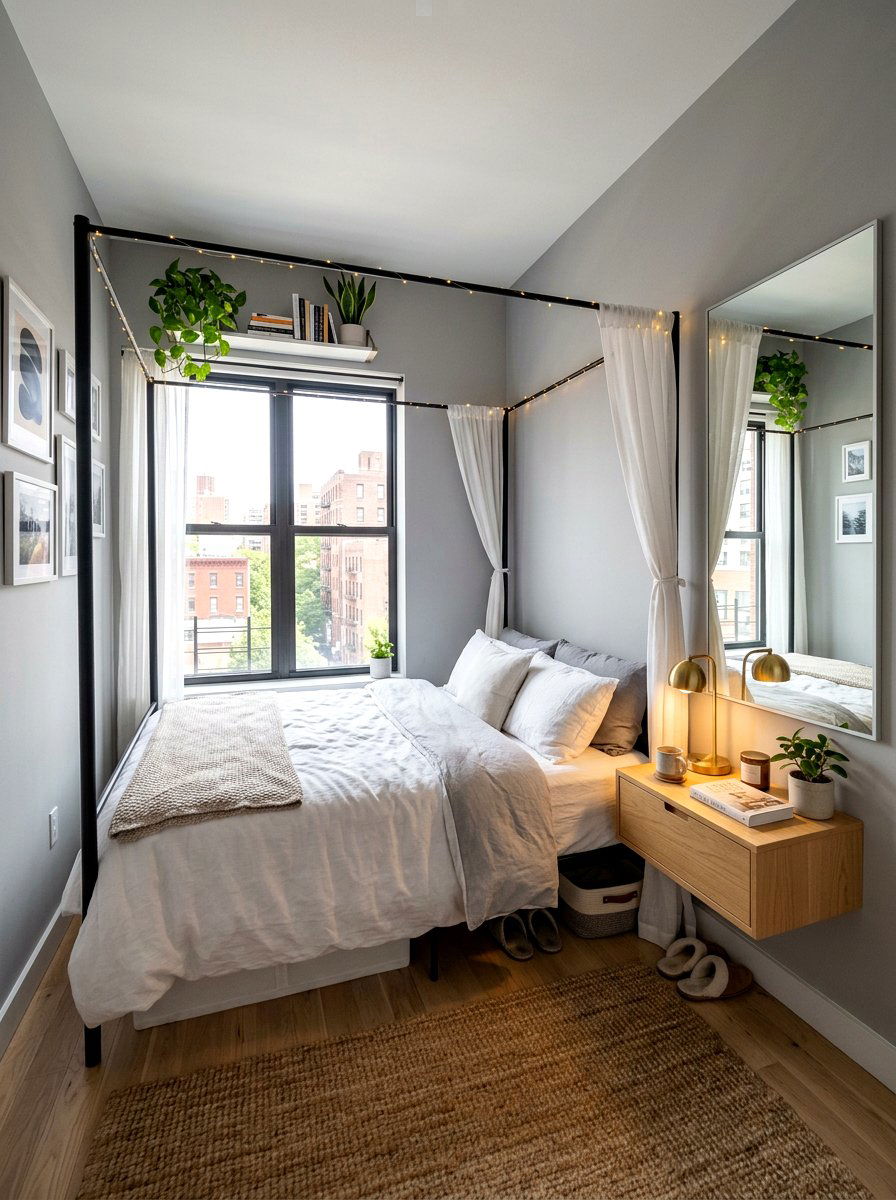 Small Bedroom Space Saving Canopy Bed - 30 canopy bed ideas