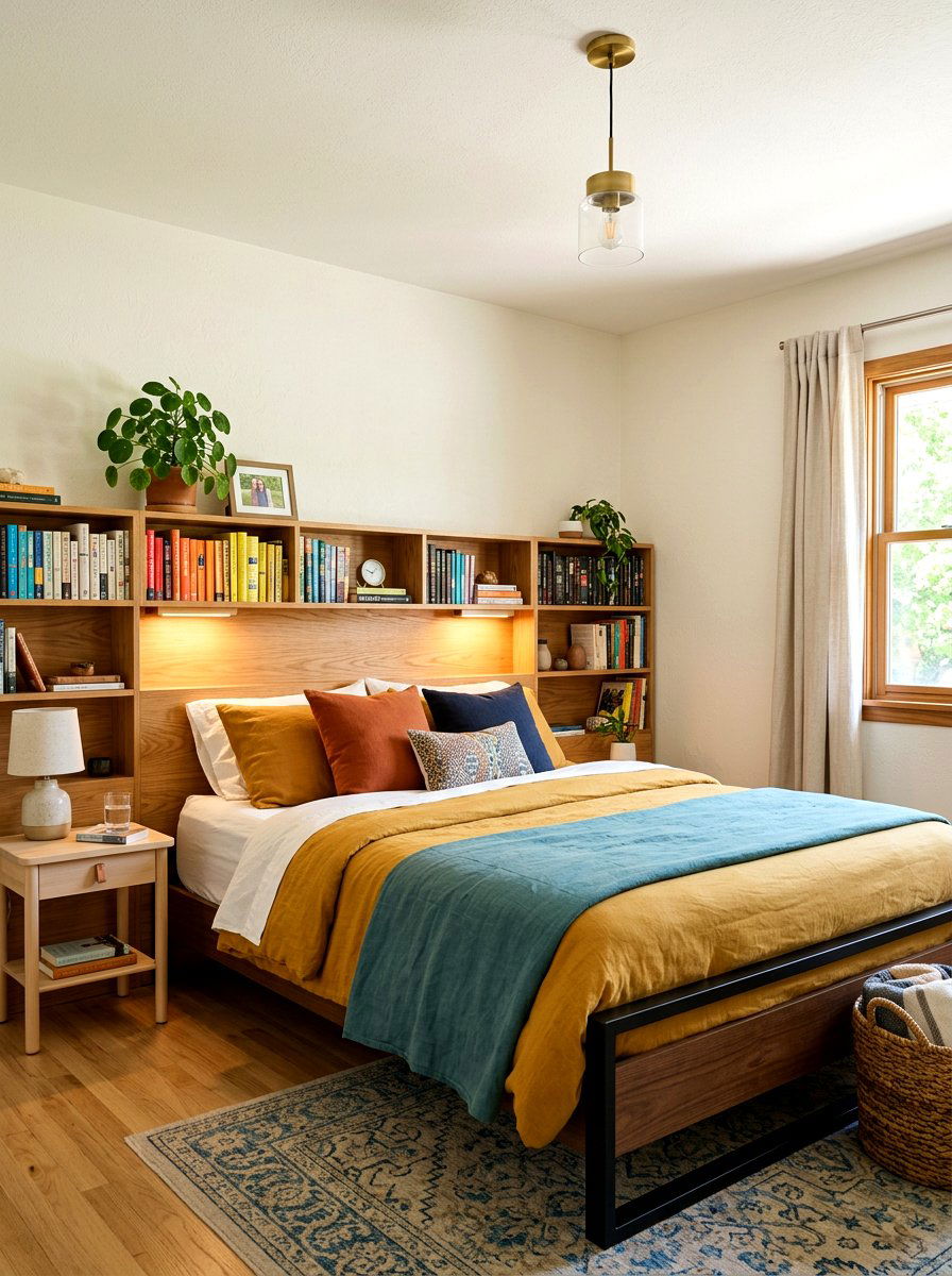 Small Bedroom Storage Headboard - 30 small bedroom ideas