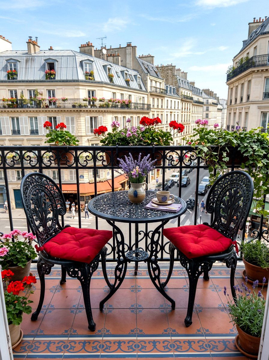 Small Bistro Balcony Set - 30 balcony breakfast table ideas