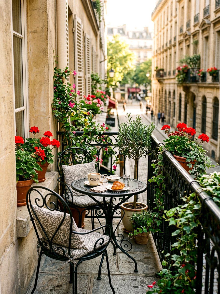 Small Bistro Set - 30 terrace garden seating ideas