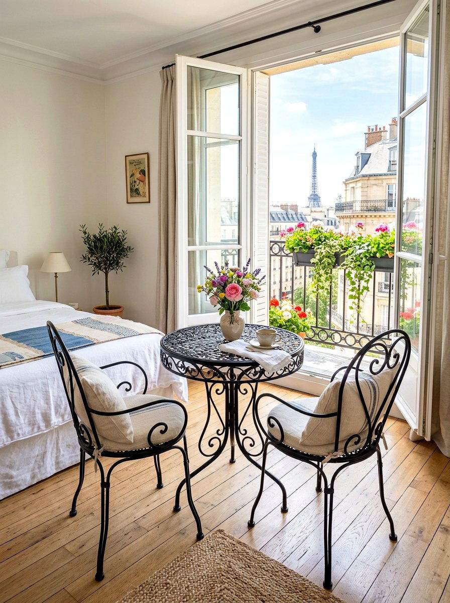 Small Bistro Set - 30 bedroom sitting area ideas