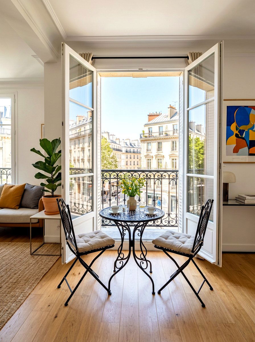 Small Bistro Set - 30 Juliet balcony decor ideas