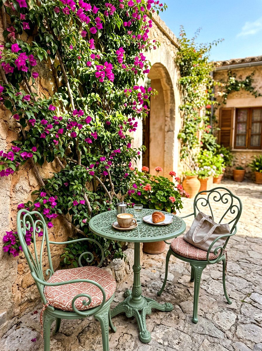 Small Bistro Table - 30 Tuscan courtyard ideas