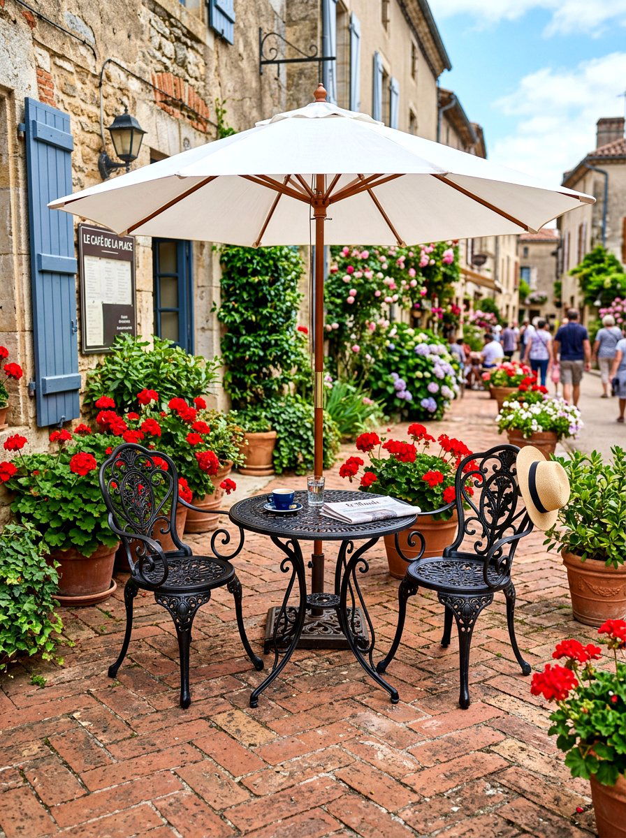 Small Bistro Table Set - 30 patio decorating ideas