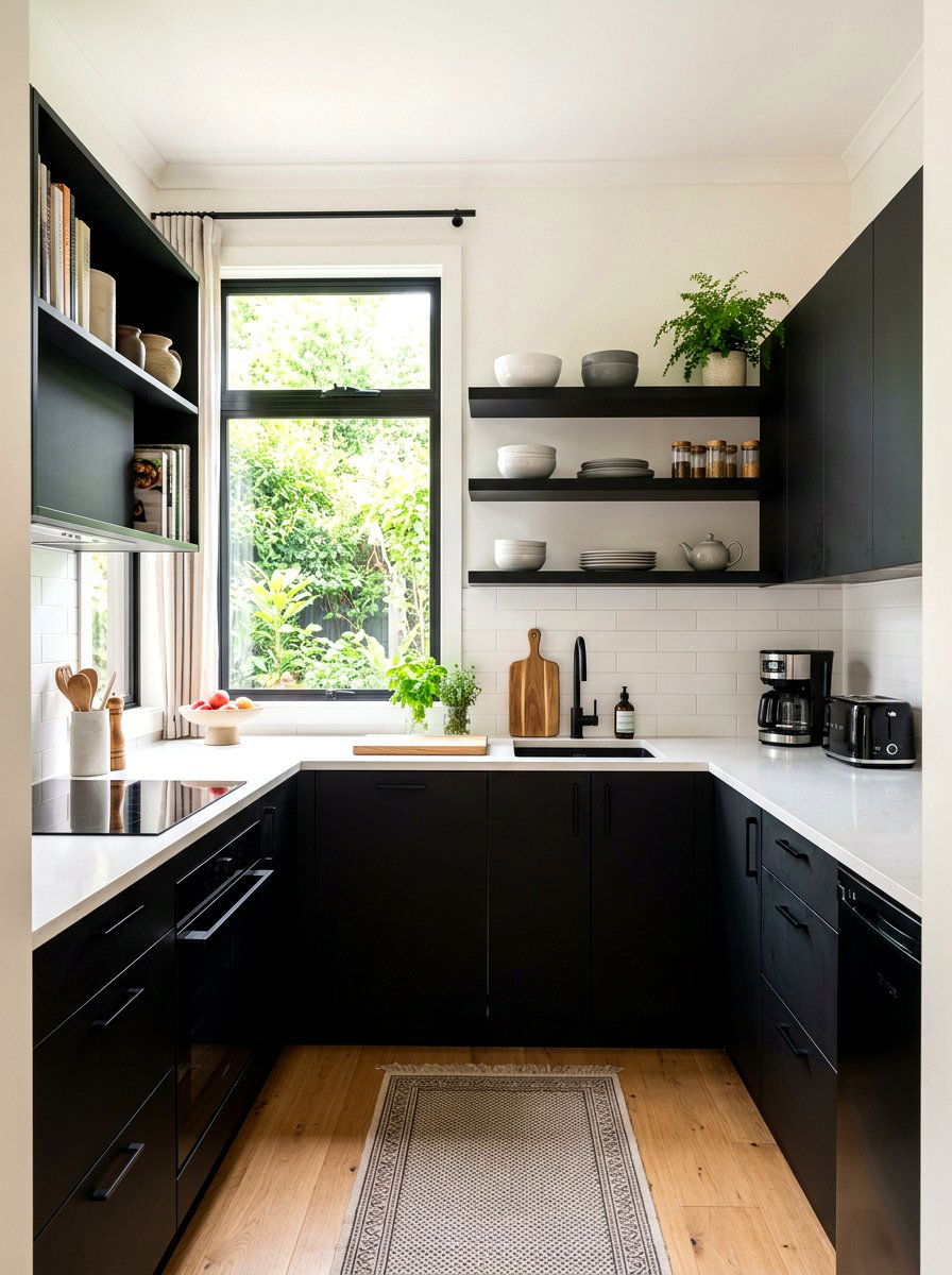 Small Black Kitchen - 30 black kitchen ideas