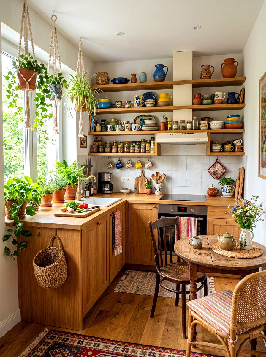 Small Boho Kitchen - 30 boho kitchen ideas
