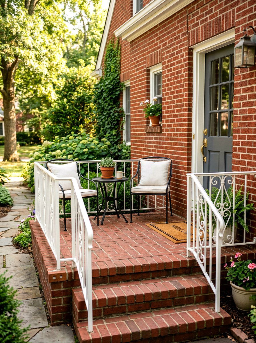 Small Brick Front Porch - 30 tiny front porch ideas