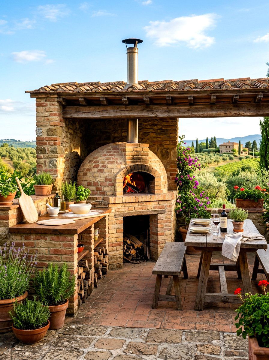 Small Brick Outdoor Oven Area - 30 small outdoor kitchen ideas