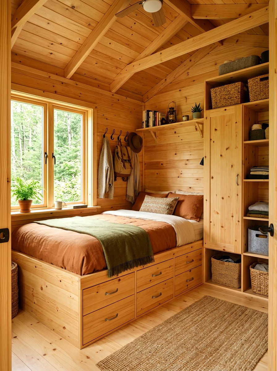 Small Cabin Bedroom Storage - 30 cabin bedroom ideas